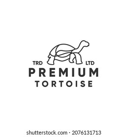 Monoline premium tortoise modern style logo design