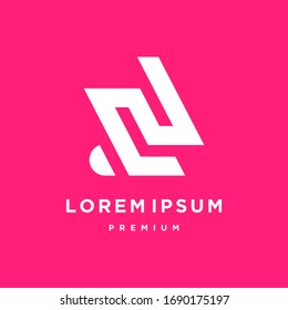 Monoline Rabbit Logo concept. Simple Rabbit Sign design. Creative Vector element