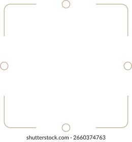 Monoline Retro Futuristisches Quadrat Rahmen Design Element