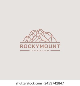 monoline Rocky mountain logo design 2