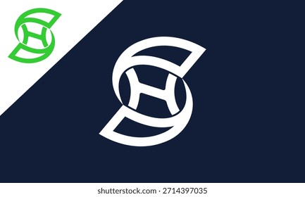 Logotipo SH ou HS monocromático