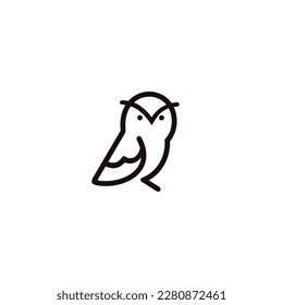 Diseño del logotipo de búho sencillo de Monoline