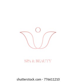 Monoline simple vector logos for spa and beauty salon
