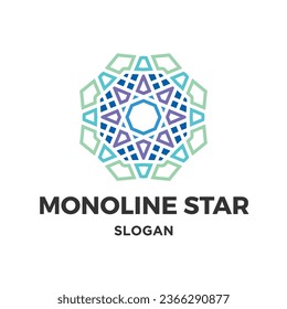 Monoline star design and logo creative 