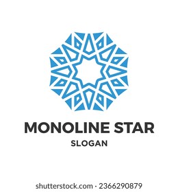 Monoline star design and logo creative 