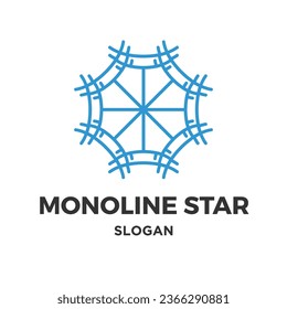 Monoline star design and logo creative 