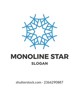 Monoline star design and logo creative 