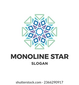 Monoline star design and logo creative 