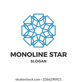 Monoline star design and logo creative 