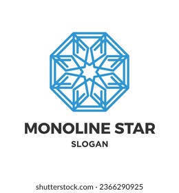 Monoline star design and logo creative 