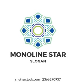 Monoline star design and logo creative 