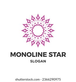 Monoline star design and logo creative 