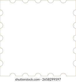 Elemento de design de quadro de forma de tíquete monoline