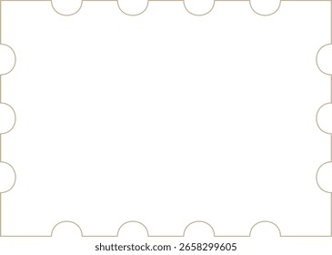 Elemento de design de quadro de forma de tíquete monoline