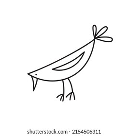 Monoline vector bird line art outline logo icon sign symbol design concept. illustration Perfect for Wall Art, Prints, Social Media, Posters, Invitations, Branding Design.