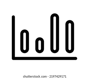 Monoline vector diagram and graphs related logo icon for your design. Sign for button in web.