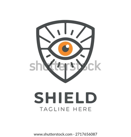 Monoline Vigilance Eye Shield Logo