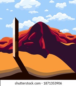 
Monolith monument vector illustration image