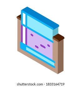 vector de icono de fundación monolítica. signo de fundación monolítica isométrica. ilustración de símbolo aislado de color