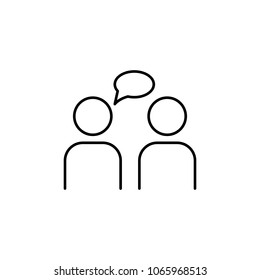 monologue icon. Element of simple icon for websites, web design, mobile app, info graphics. Thin line icon for website design and development, app development on white background