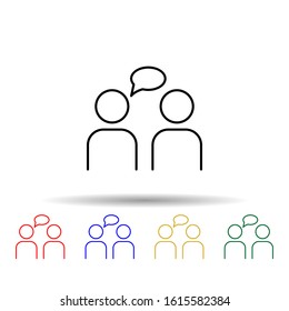 monologue multi color style icon. Simple thin line, outline vector of web icons for ui and ux, website or mobile application
