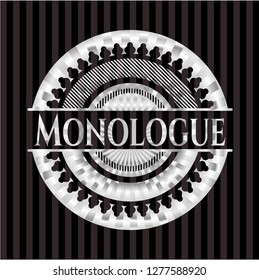 Monologue silver badge or emblem