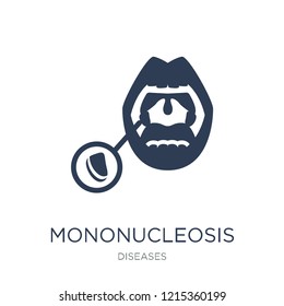 Mononucleosis icon. Trendy flat vector Mononucleosis icon on white background from Diseases collection, vector illustration can be use for web and mobile, eps10