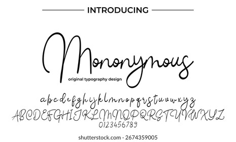 Mononymous - Elegant Script Font for Smooth Handwritten Design and Creative Typography