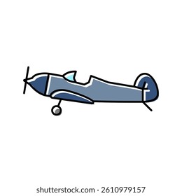 monoplane airplane aircraft color icon vector. monoplane airplane aircraft sign. isolated symbol illustration