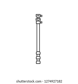 Monopod for camera icon,Flat design element. 