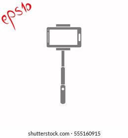 Monopod grey icon.