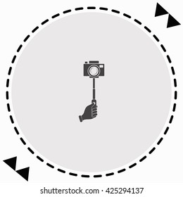 Monopod icon Flat Design. Isolated Illustration.