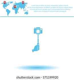 Monopod  icon. Vector design.