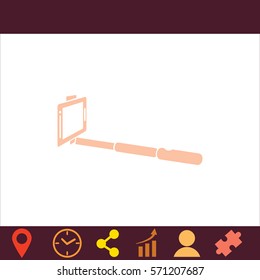 Monopod  icon. Vector design.