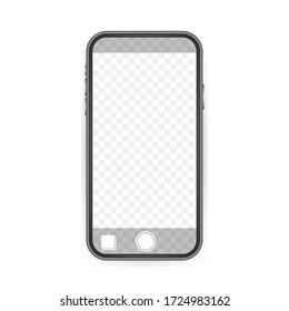 Monopod Selfie stick with empty smartphone screen. Stick for selfie. Vector stock illustration.