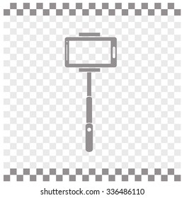 Monopod selfie vector icon.