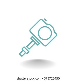 Monopod selfie vector icon