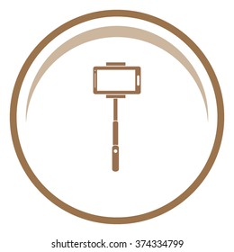 Monopod selfie vector icon.