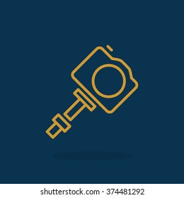 Monopod selfie vector icon