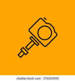 Monopod selfie vector icon