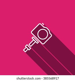 Monopod selfie vector icon