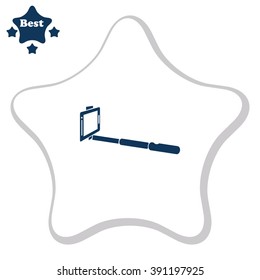 Monopod selfie vector icon.
