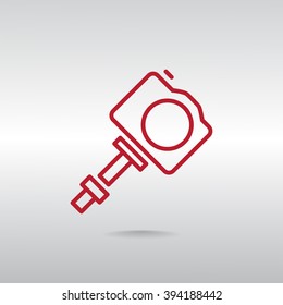 Monopod selfie vector icon