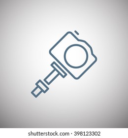 Monopod selfie vector icon