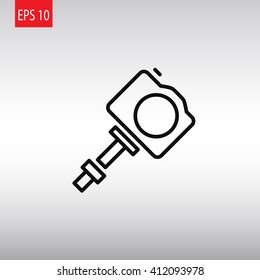 Monopod selfie vector icon