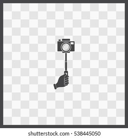Monopod vector icon. Isolated illustration. Business picture.