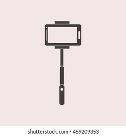 Monopod web icon. Isolated illustration