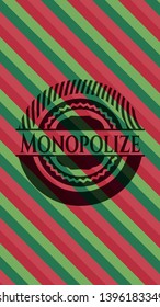 Monopolize christmas emblem. Vector Illustration. Detailed.