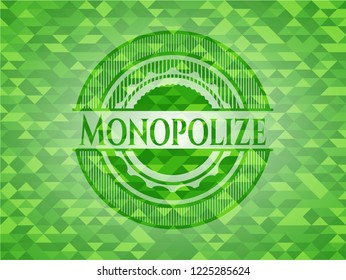 Monopolize green mosaic emblem