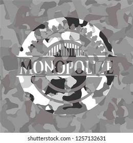 Monopolize on grey camo pattern